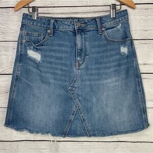 Old Navy Medium Wash Denim Mini Skirt 10